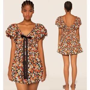 Agua by Agua Bendita | Horizonte Mini Dress in La Fania Noche | Sz S